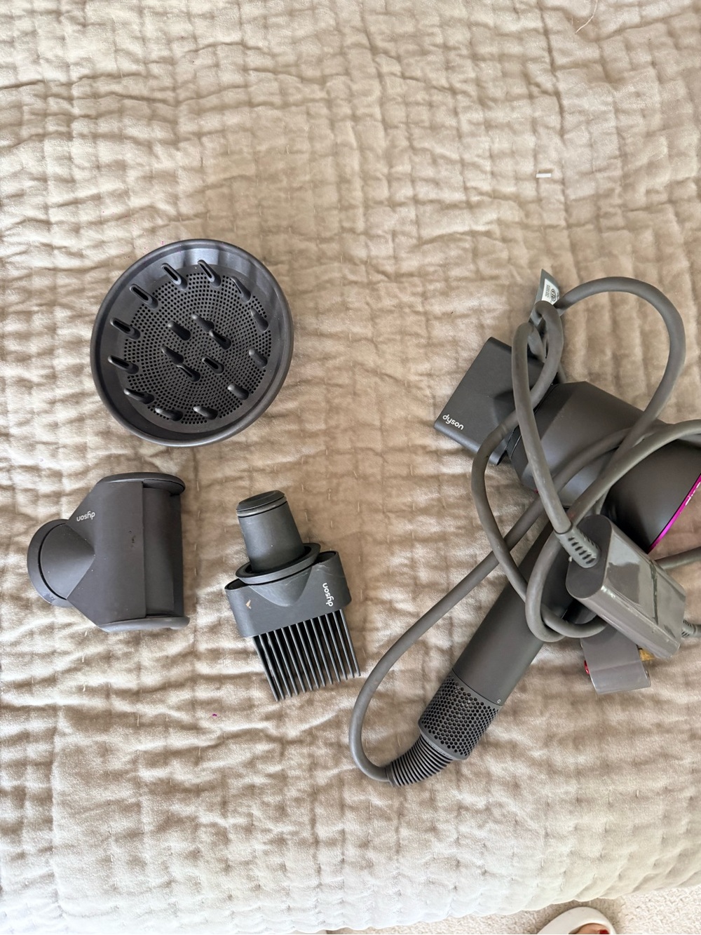 Dyson Hair Dryer with All Attachments - Gray